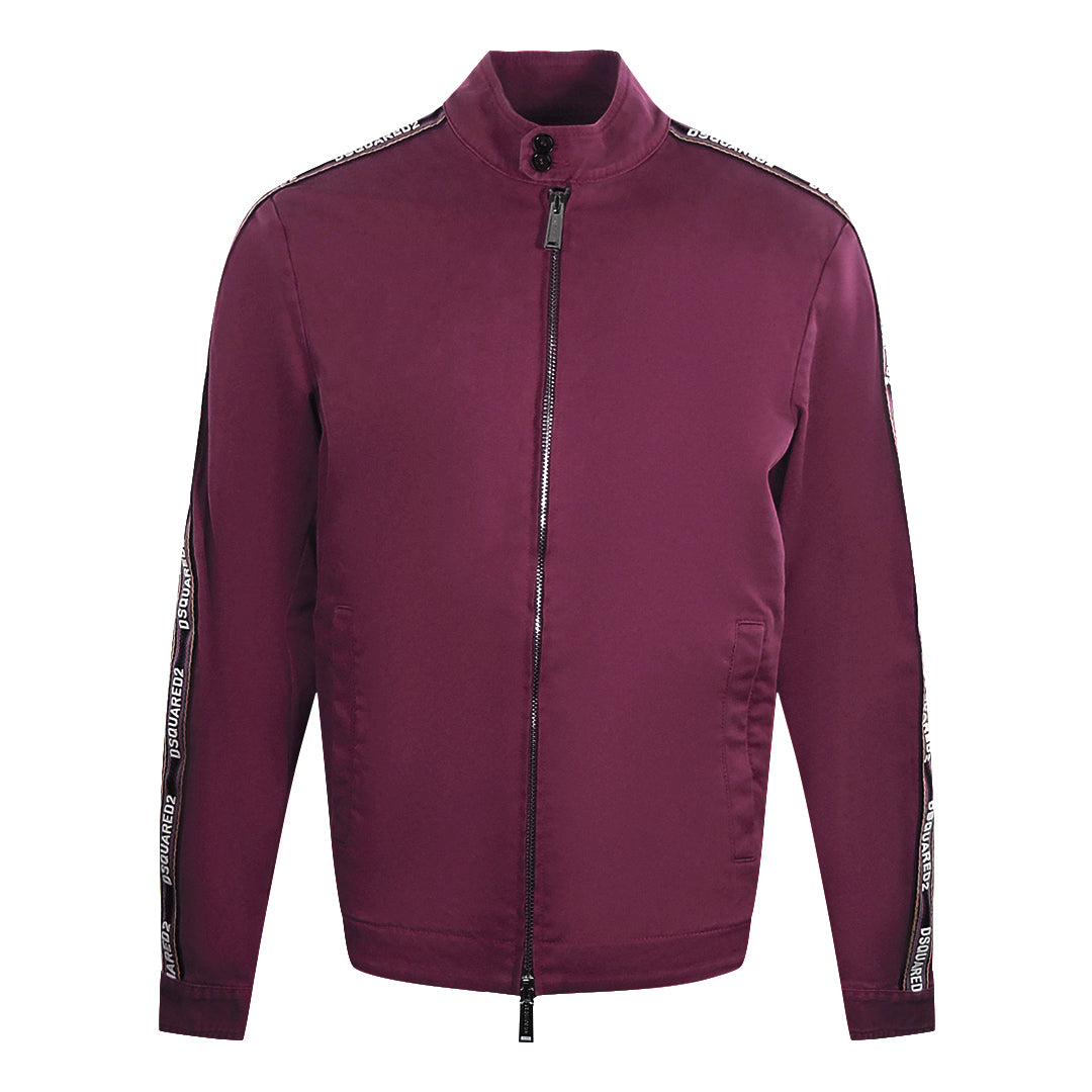 Dsquared2 Taped Sleeves Dark Burgundy Jacket