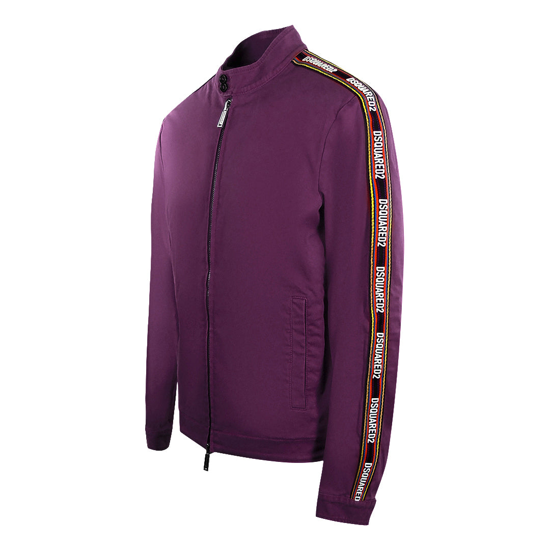 Dsquared2 Taped Sleeves Dark Burgundy Jacket