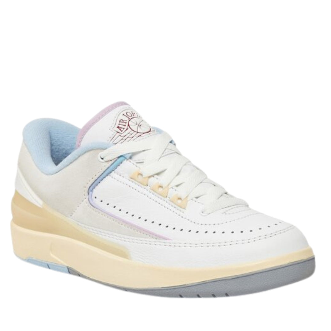 NIKE DX4401 146 Nike Air Jordan Retro Low WHITE/PINK/BLUE/ OFF WHITE TRAINER WOMEN UK 6