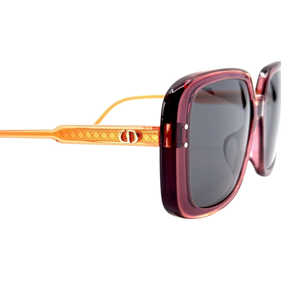 Dior DiorHighlight Red Frame Smoke Grey Lens Sunglasses