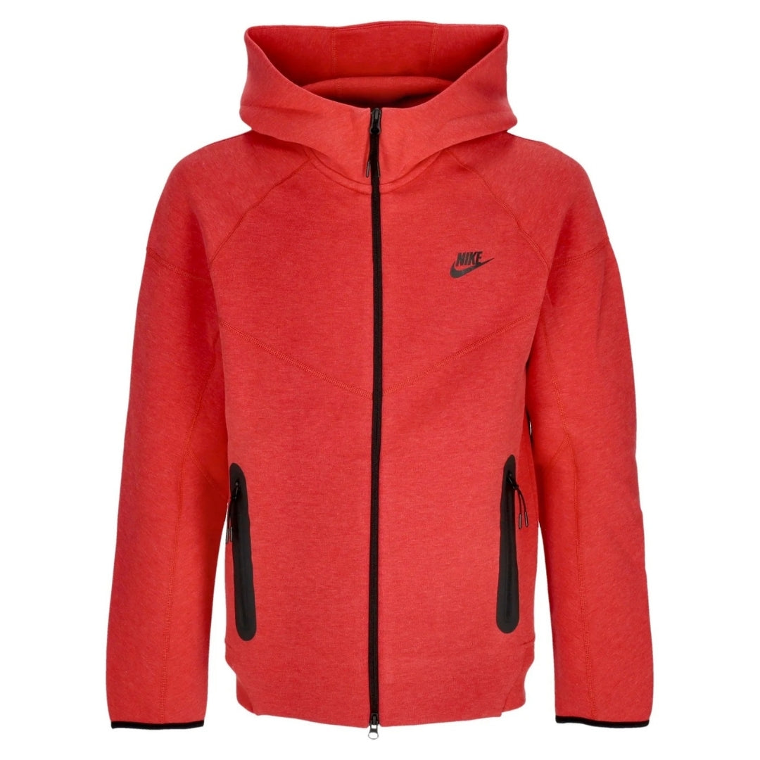Nike Tech Fleece Red Zip-Up Hoodie โ Nova Clothing