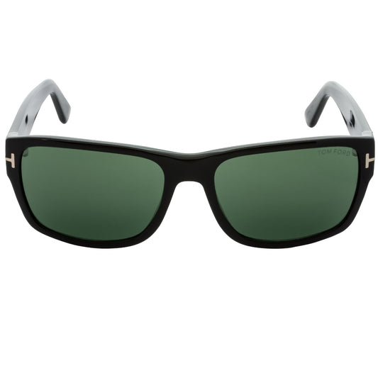Tom Ford Green Lens Shiny Black Sunglasses One Size