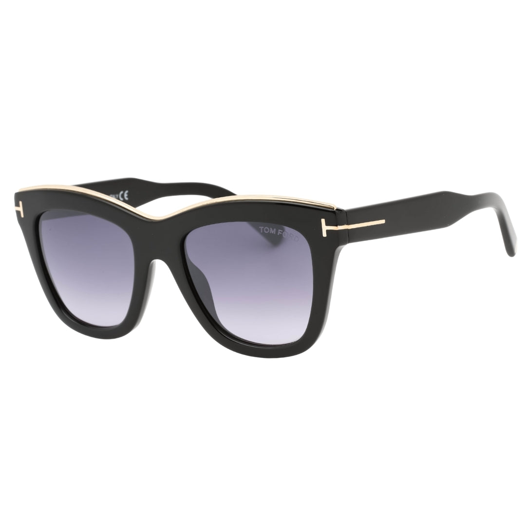 Tom Ford Smoke Mirror Lens Shiny Black Sunglasses