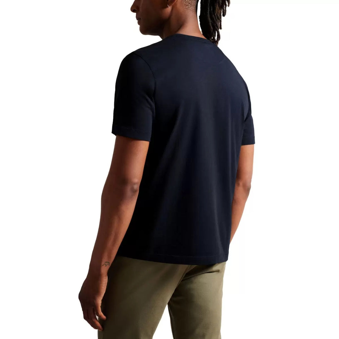 Ted Baker Fyn Box Print Navy T-Shirt