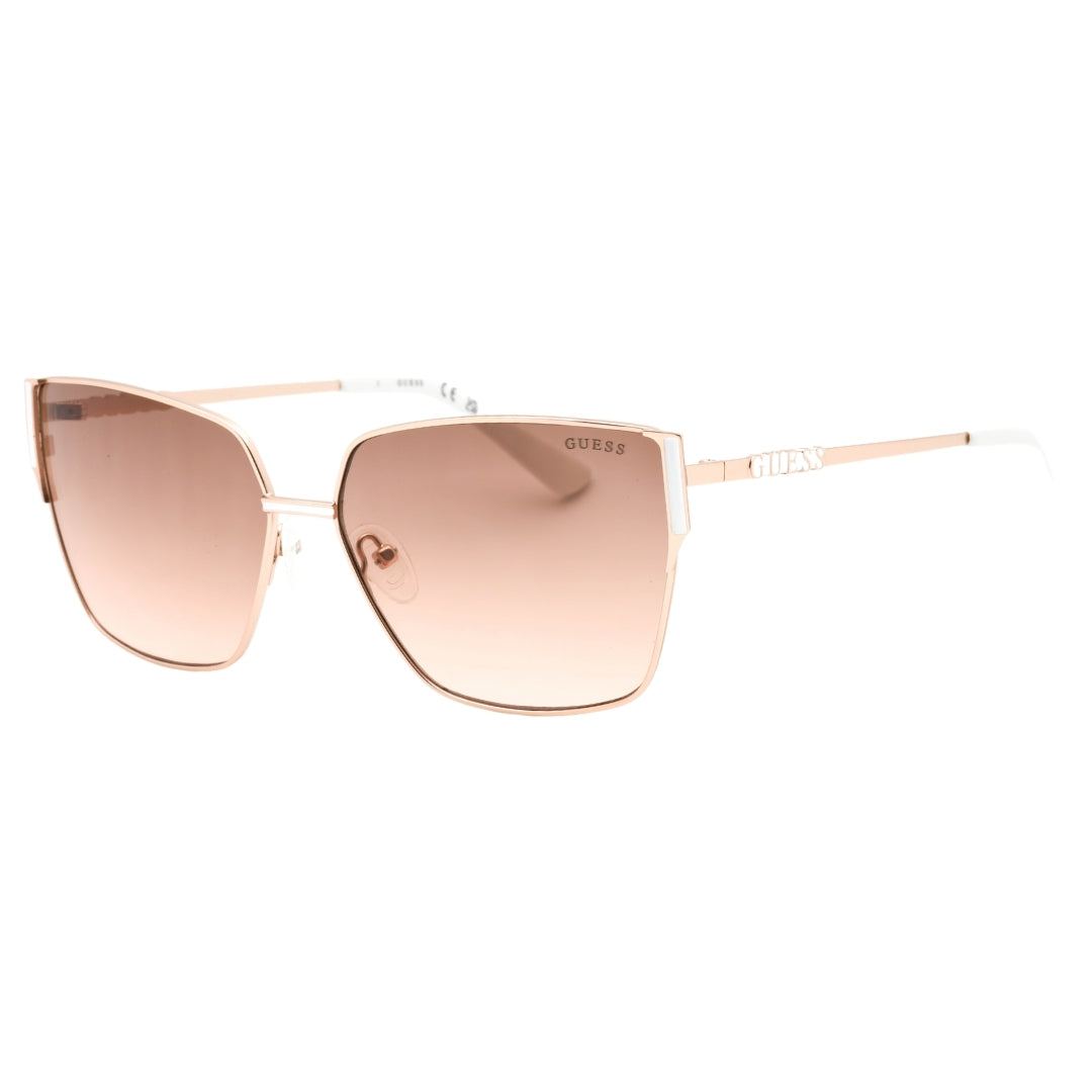 Guess Gradient Brown Lensed Matte Rose Gold Sunglasses