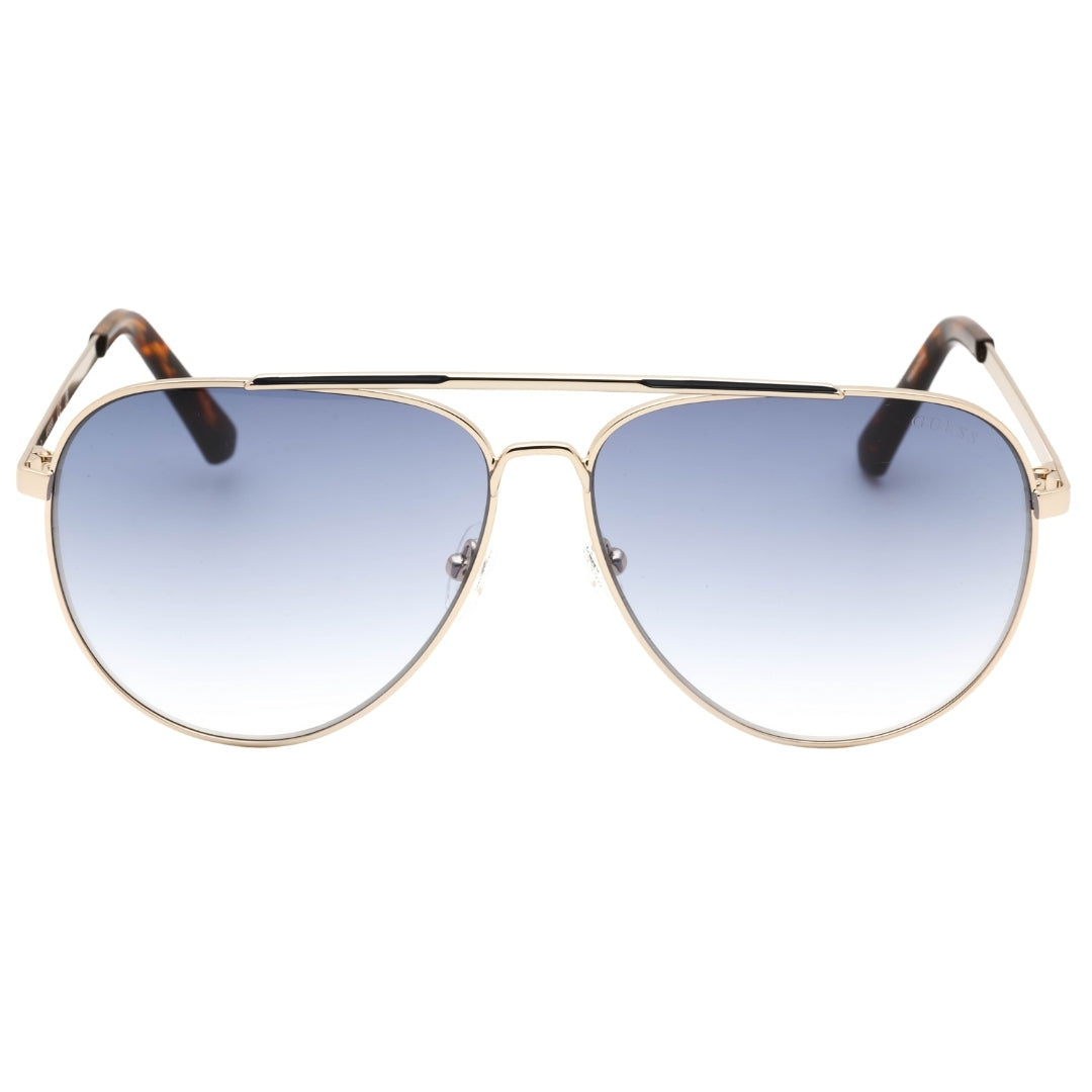 Guess Gradient Blue Lens Gold Sunglasses