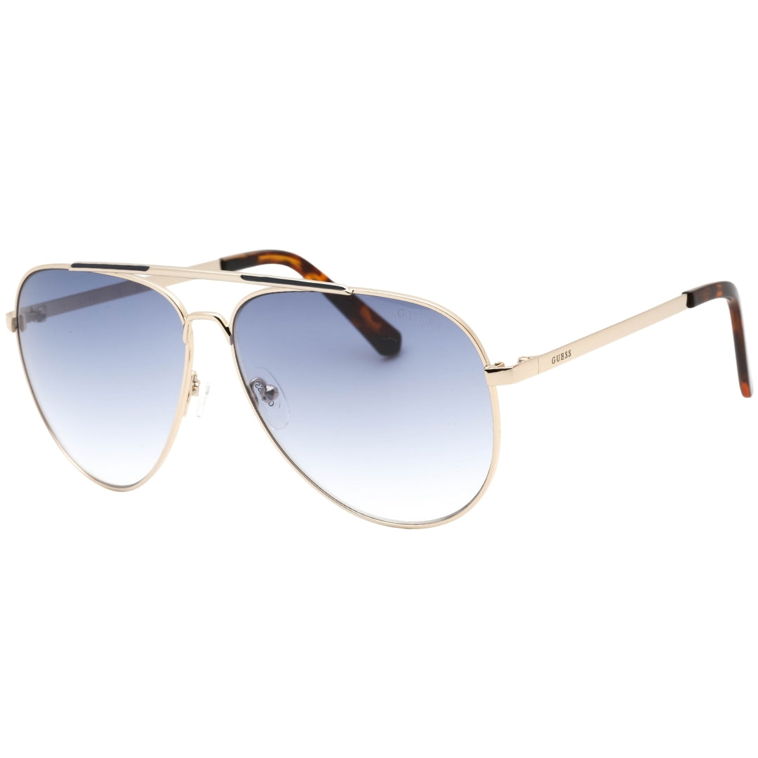 Guess Gradient Blue Lens Gold Sunglasses
