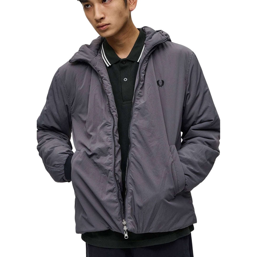 FRED PERRY J6504 184 BLACK 2 In 1 ZIP-IN LINER PARKA M