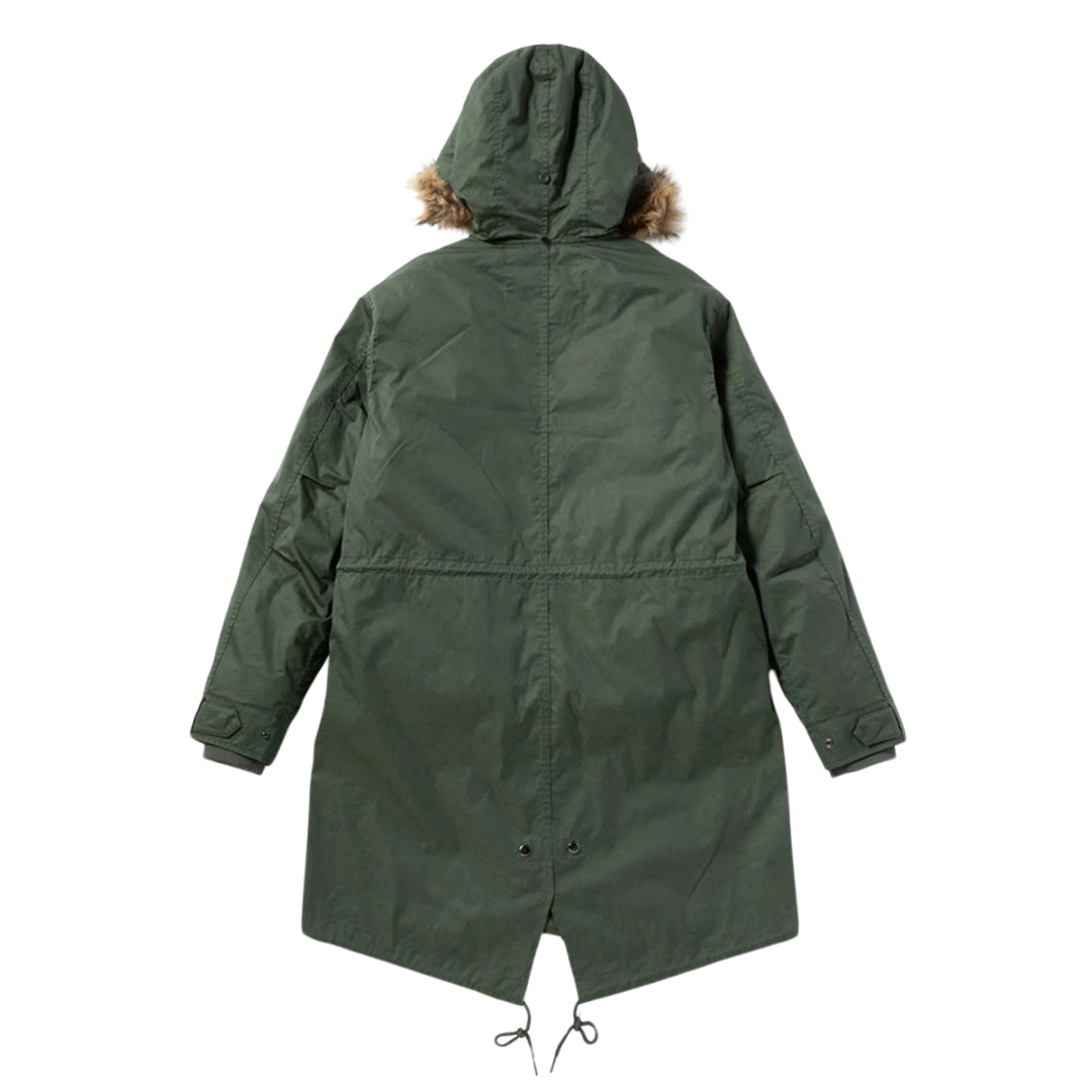FRED PERRY J6504 638 FIELD GREEN 2 in 1 ZIP-IN LINER PARKA S