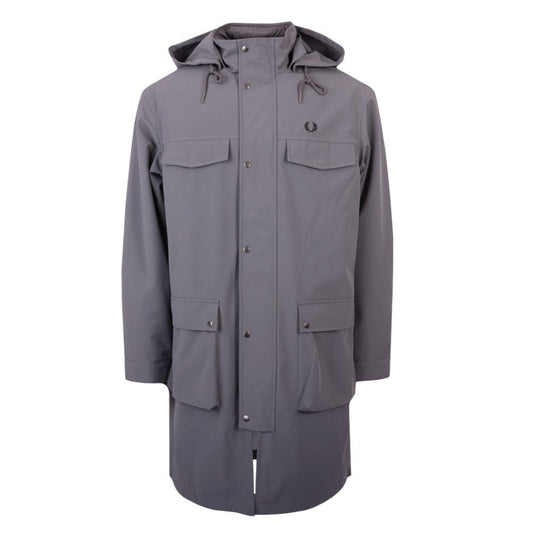 FRED PERRY J6533 G85 GUNMETAL BONDED PARKA S
