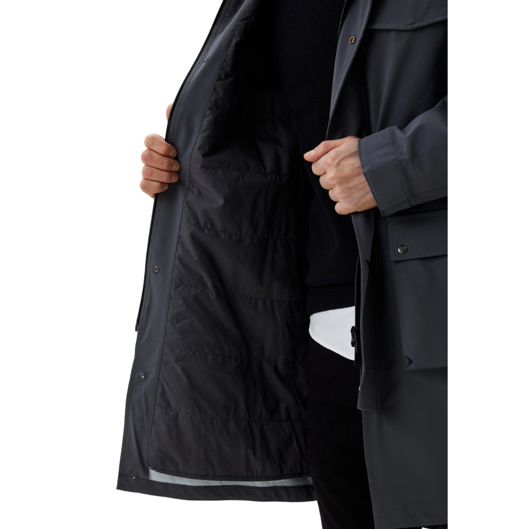 FRED PERRY J6533 G85 GUNMETAL BONDED PARKA S