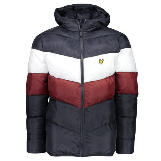 Lyle & Scott Colour Block Navy Blue Puffer Jacket