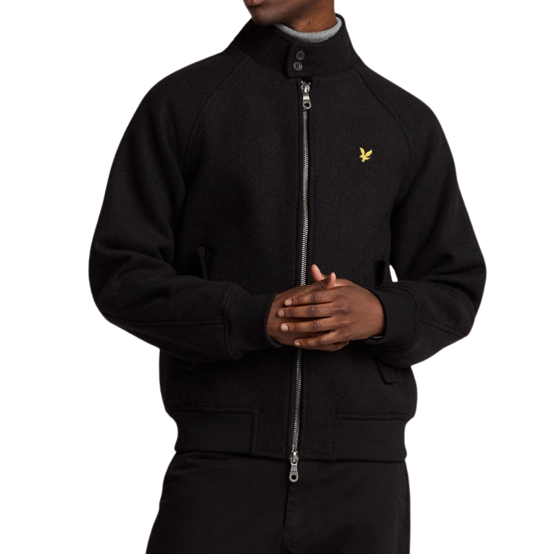 Lyle & Scott Double Face Wool Jet Black Jacket