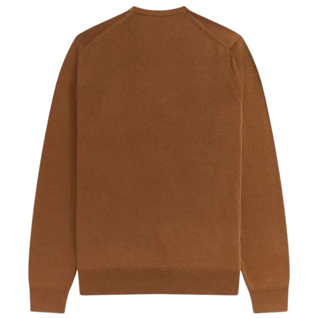 Fred Perry Brown Classic Crewneck Jumper XS