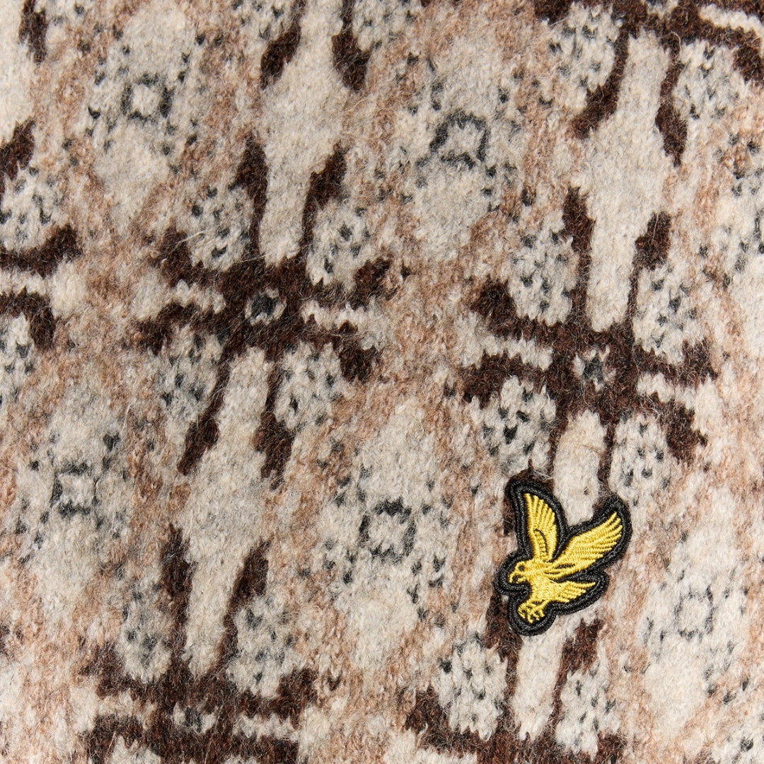 Lyle & Scott Grey Brushed Intarsia Crew Neck Jumper S