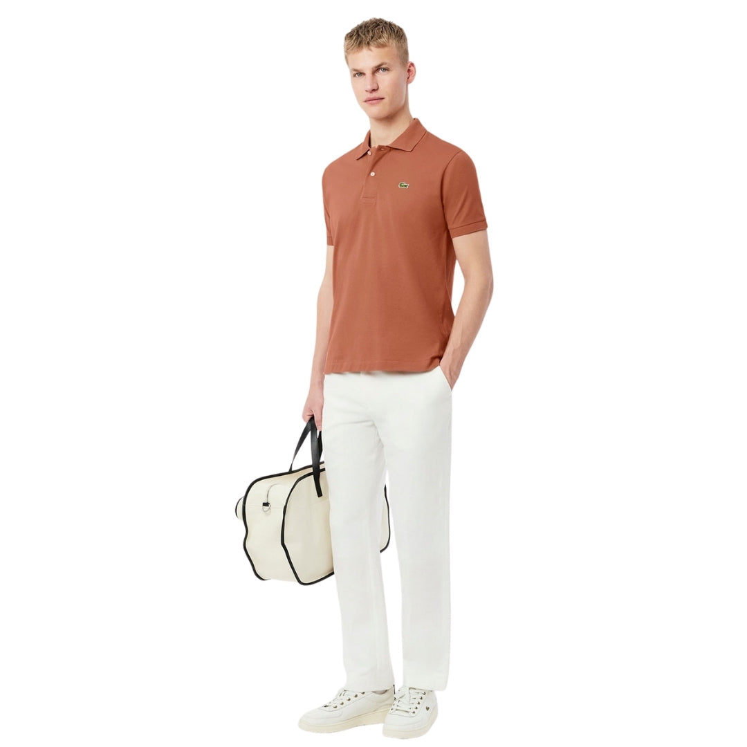 Lacoste Classic Fit Original L12.12 Terracotta Brown Polo Shirt M