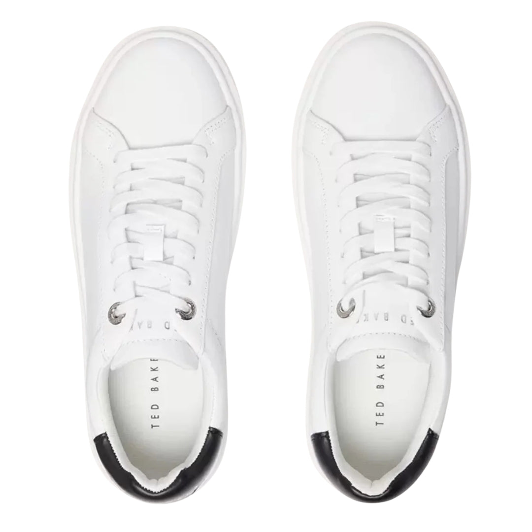 Ted Baker Lorieee Smooth Leather White Trainers