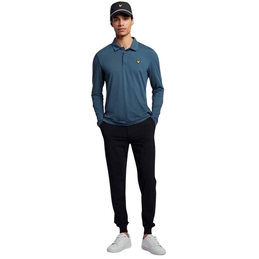 Lyle & Scott Concealed Button LS Polo Blue S