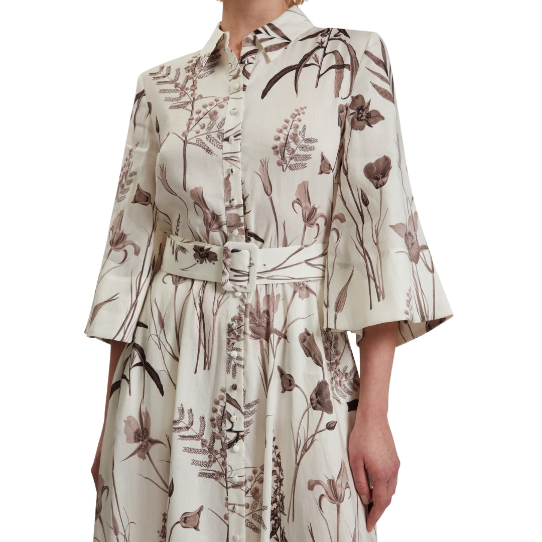Ted Baker WMD LUWISA Linen Silk Pleated Midi Dress 4