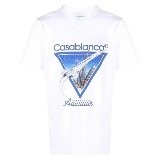 Casablanca Air Concorde Design White T-Shirt XS