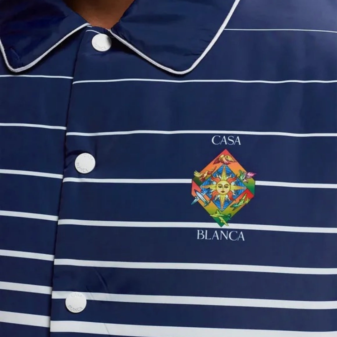 Casablanca Les Elements Coach Les Elements Navy Blue Jacket