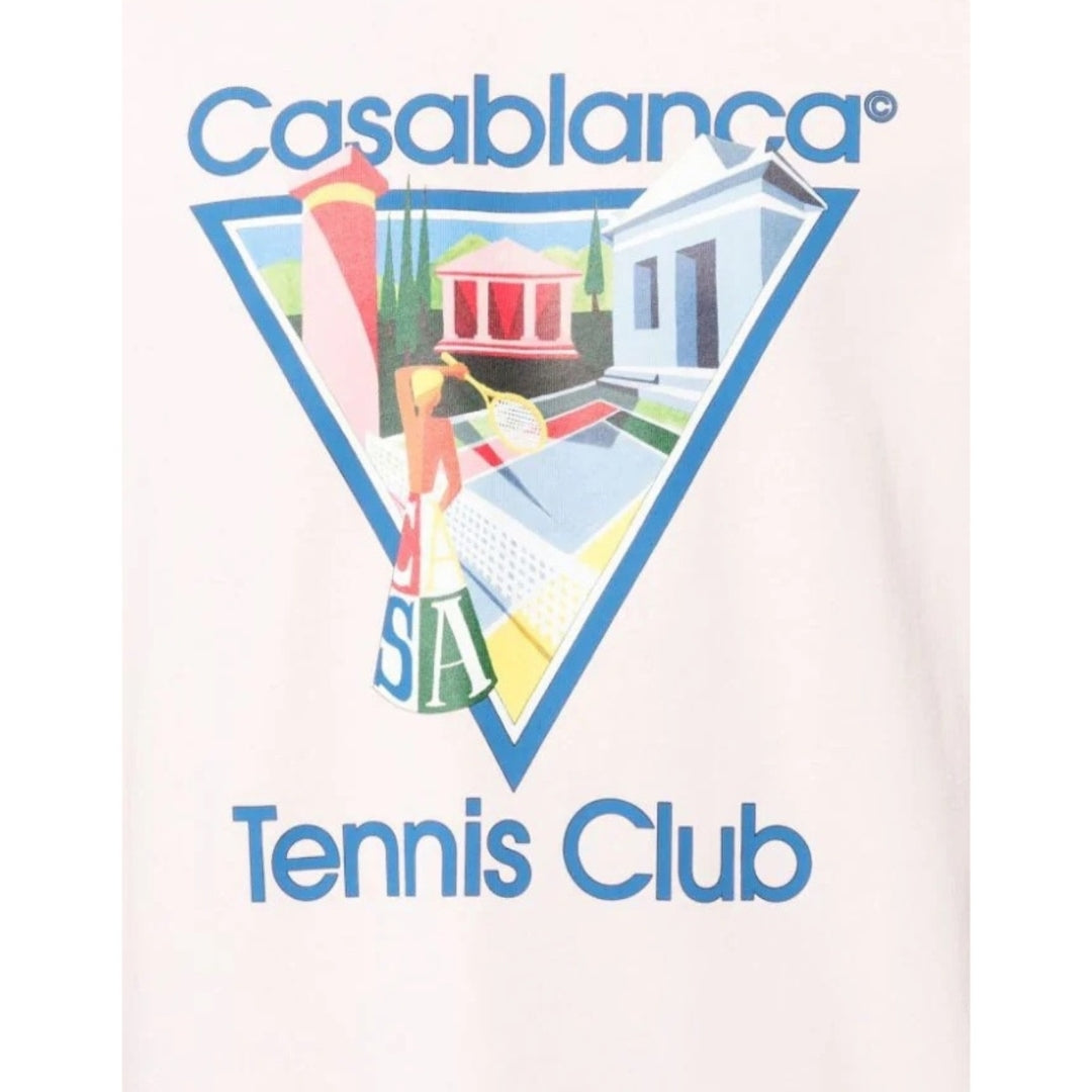 Casablanca Le Joueuse Tennis Club Design Pink T-Shirt S