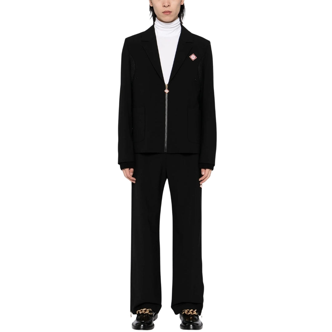 Casablanca Zip-Up Sports Tailoring Black Jackets