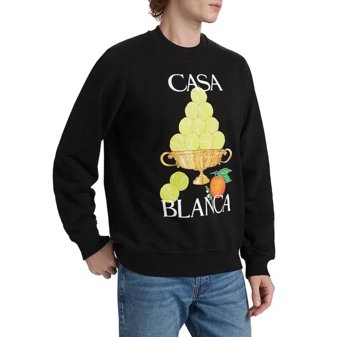 Casablanca La Corbeille D'Oranges Black Sweatshirt