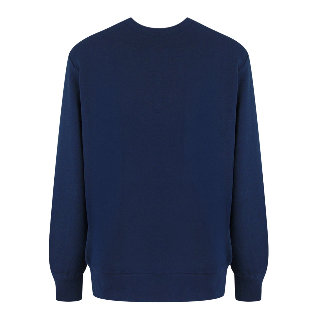 Lyle & Scott Diagonal Weave French Terry Crewneck Navy Blue S