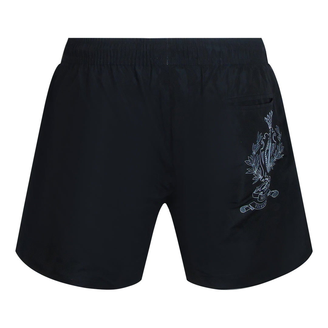 Philipp Plein Teddy Bear Club Logo Medium Boardshort Black Swim Shorts L