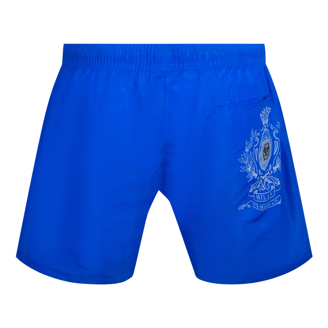 Philipp Plein Teddy Bear Club Logo Medium Boardshort Dark Blue Swim Shorts L