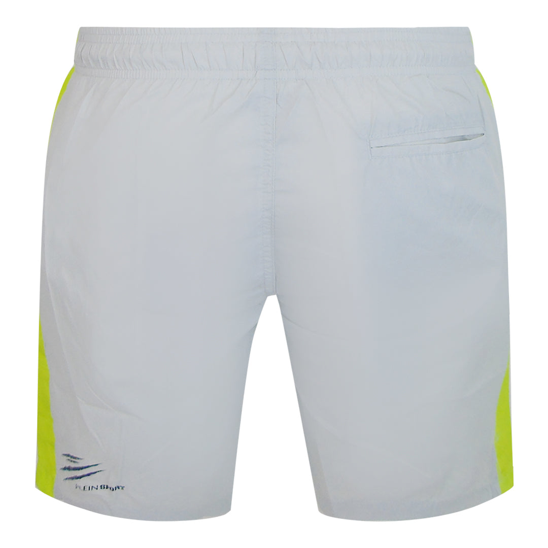 Plein Sport Vertical Logo Long Boardshort Grey Swim Shorts