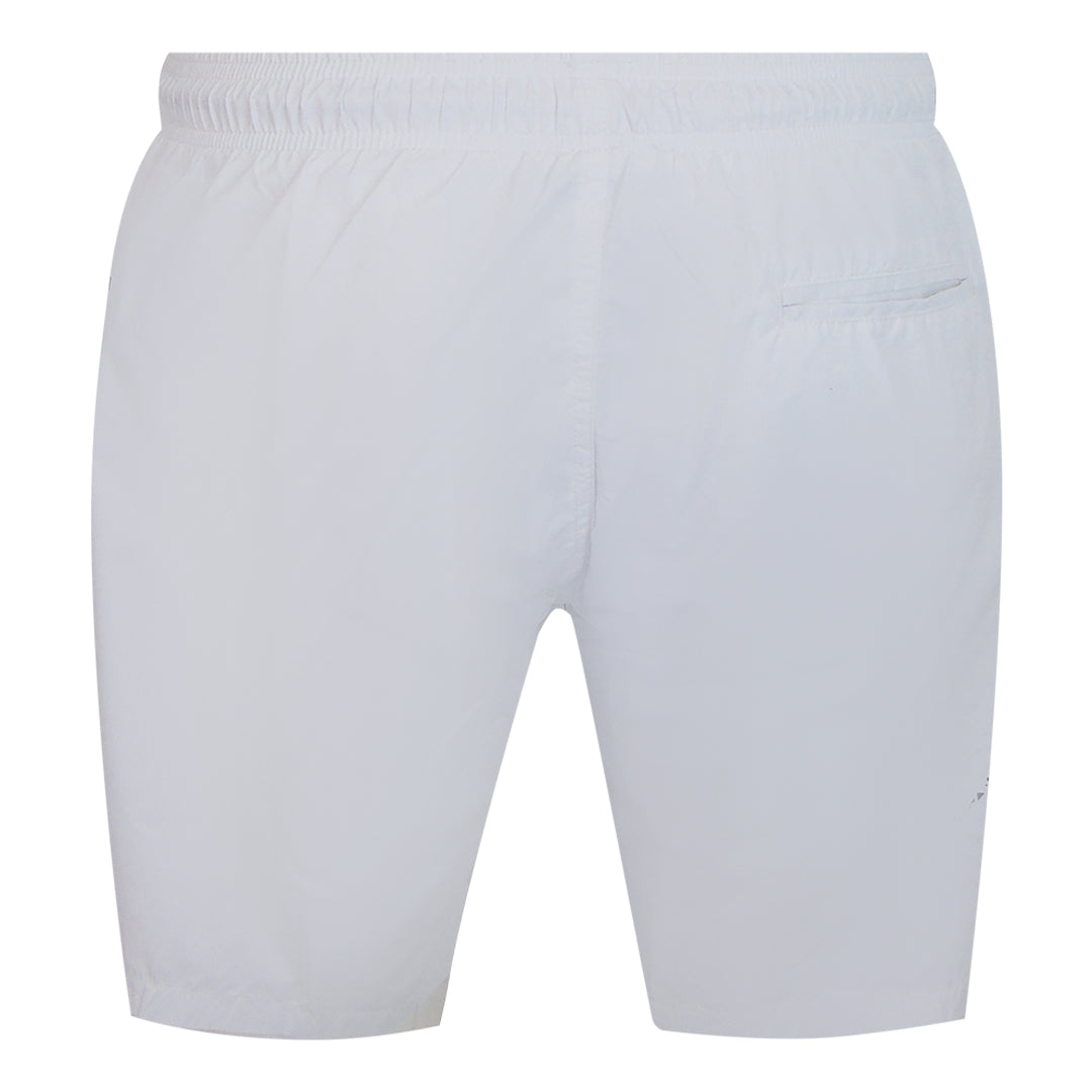 Plein Sport Scratch Logo White Swim Shorts