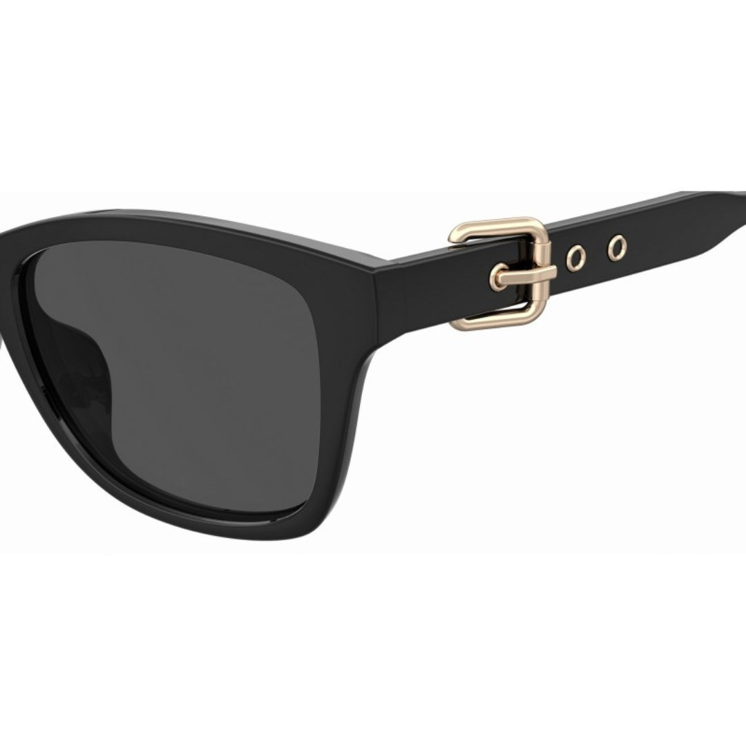 Moschino Buckle Detail All Black Sunglasses