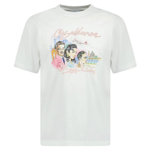 Casablanca La Liaison Design White T-Shirt XS