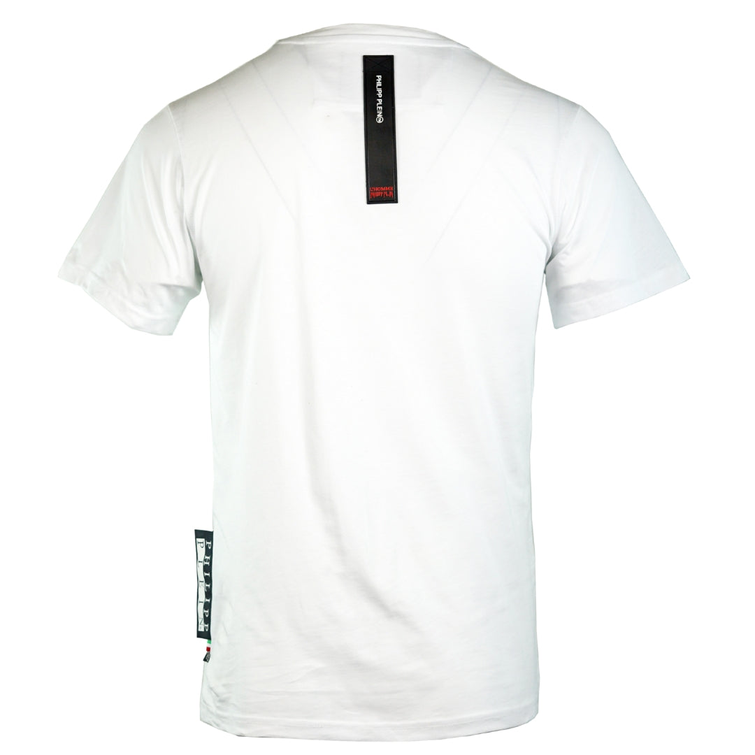 Philipp Plein Large Skull Motif White T-Shirt