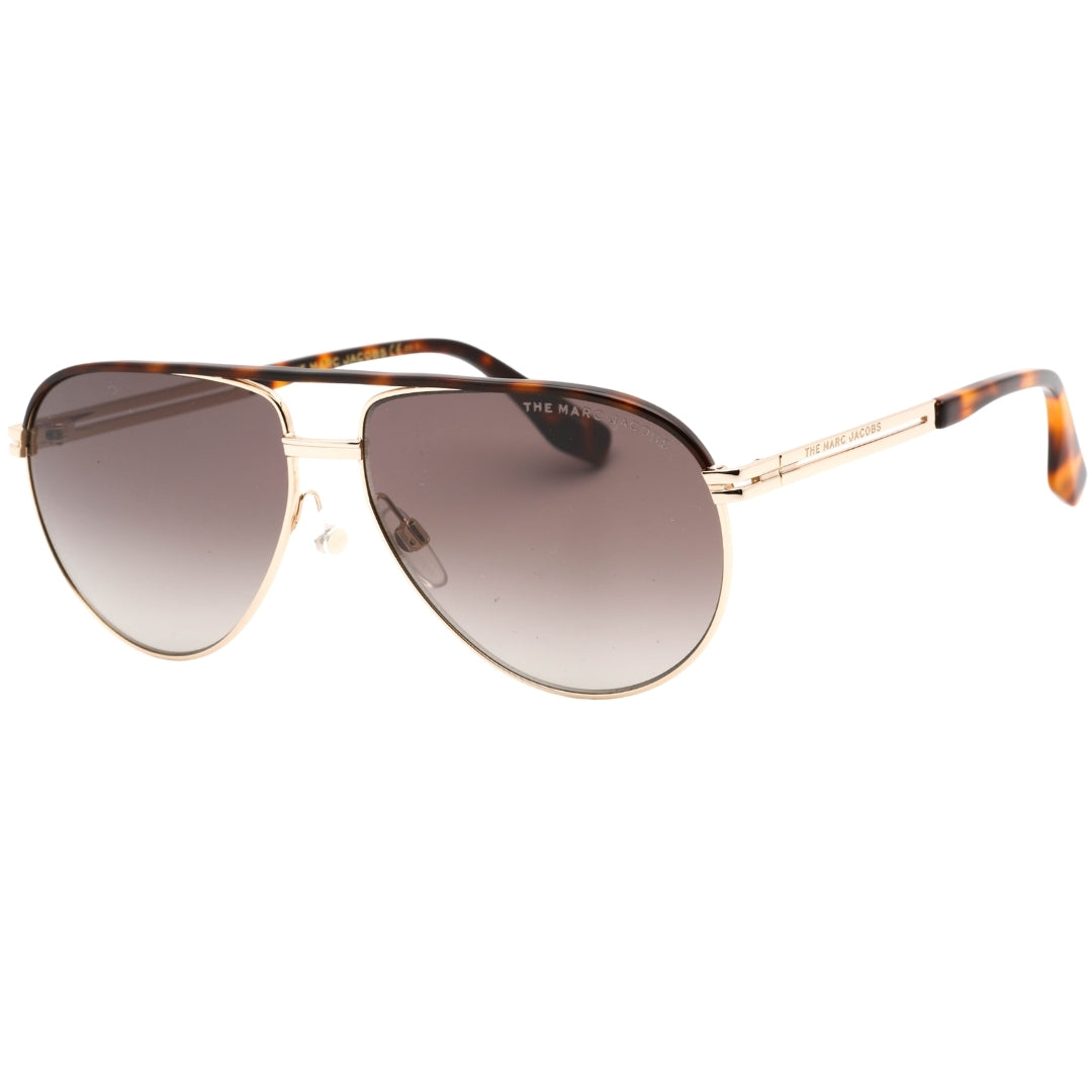 Marc Jacobs Aviator Brown SF Lensed Havana Gold Sunglasses