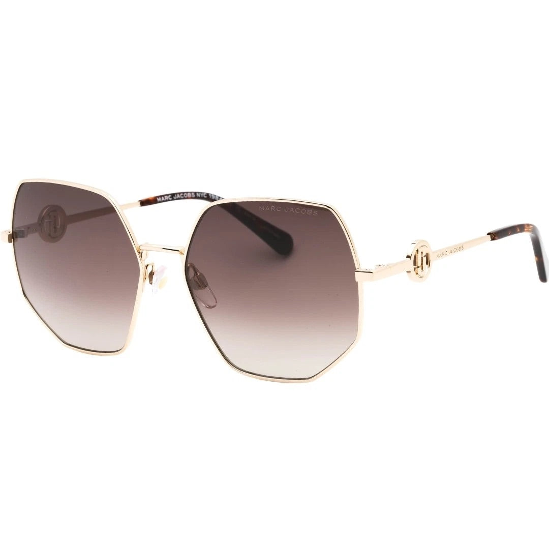 Marc Jacobs Havana Leg Ends Gold Sunglasses