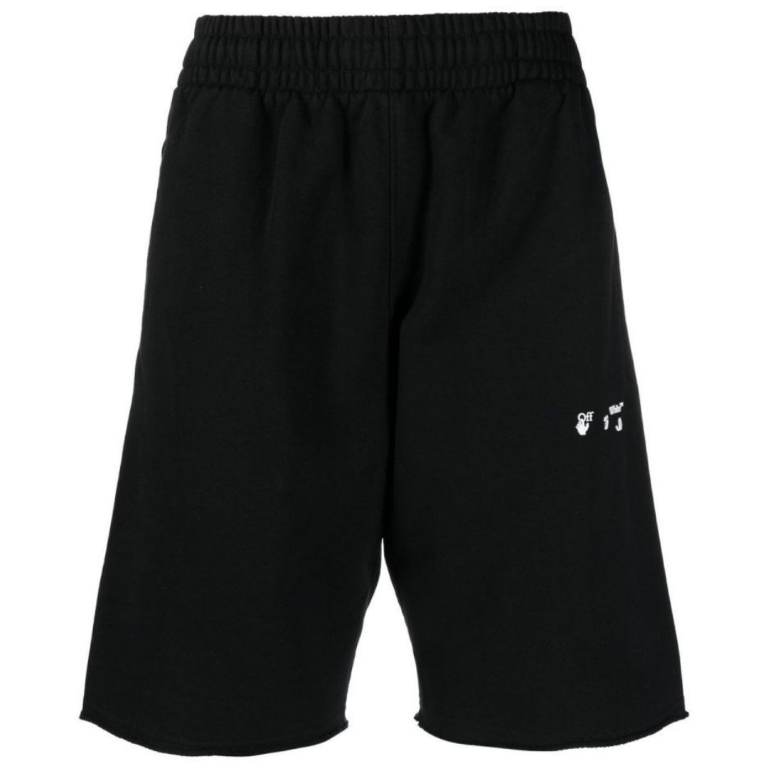 Off-White OW Logo Black Sweat Shorts