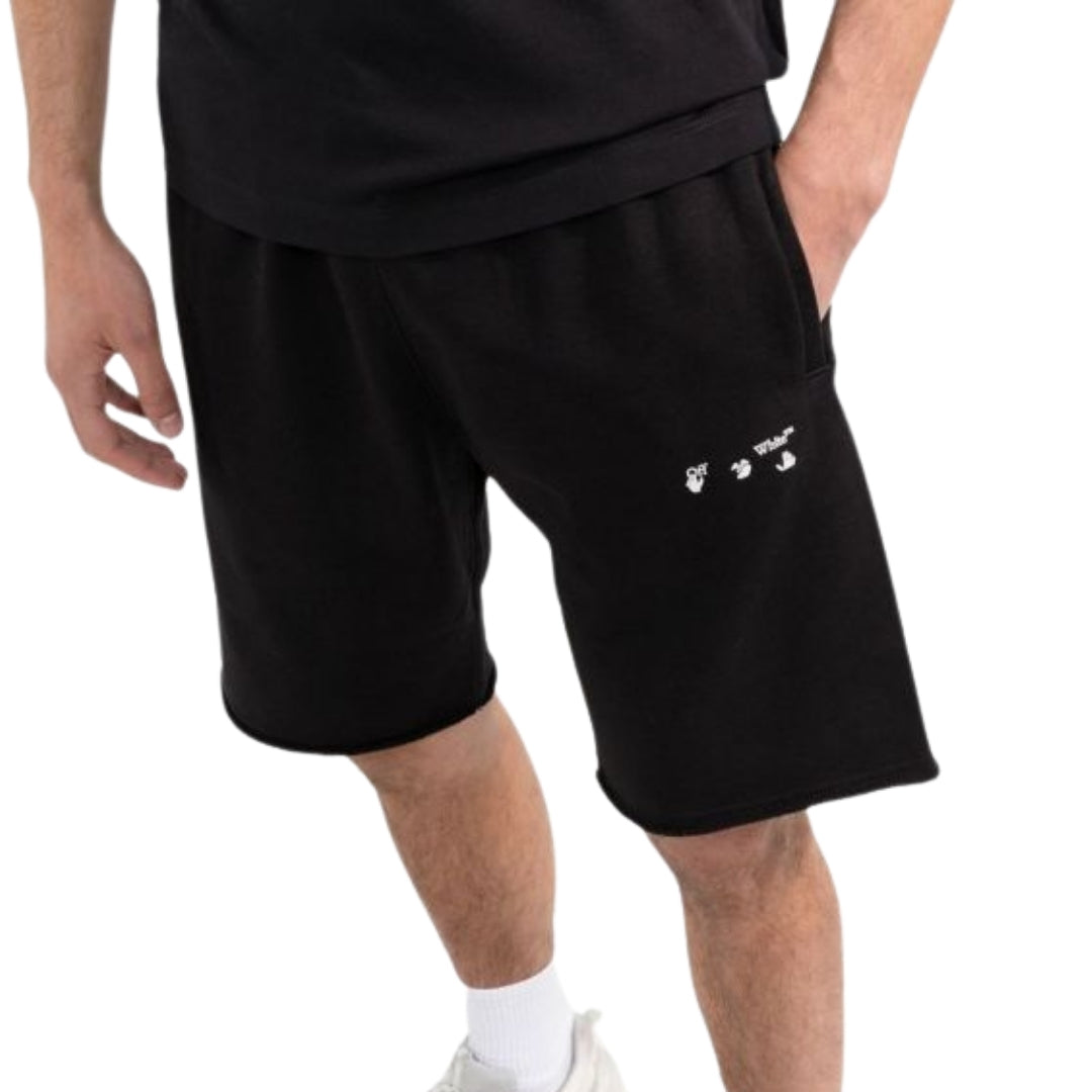 Off-White OW Logo Black Sweat Shorts