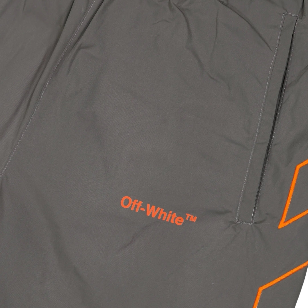 Off-White Diag Outline Dark Grey Track Shorts S
