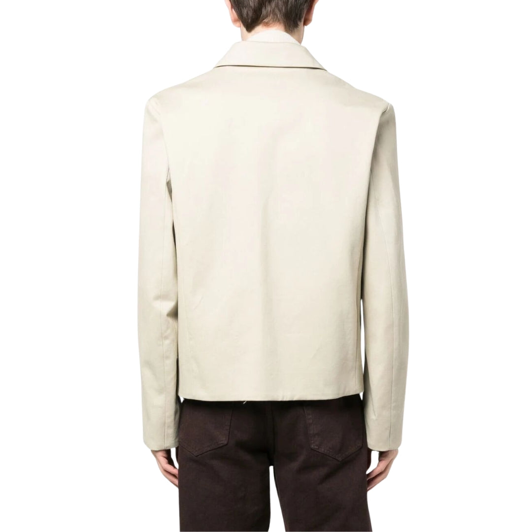 Off-White Bounce Zip Up Blouse Dark Sand Beige Jackets