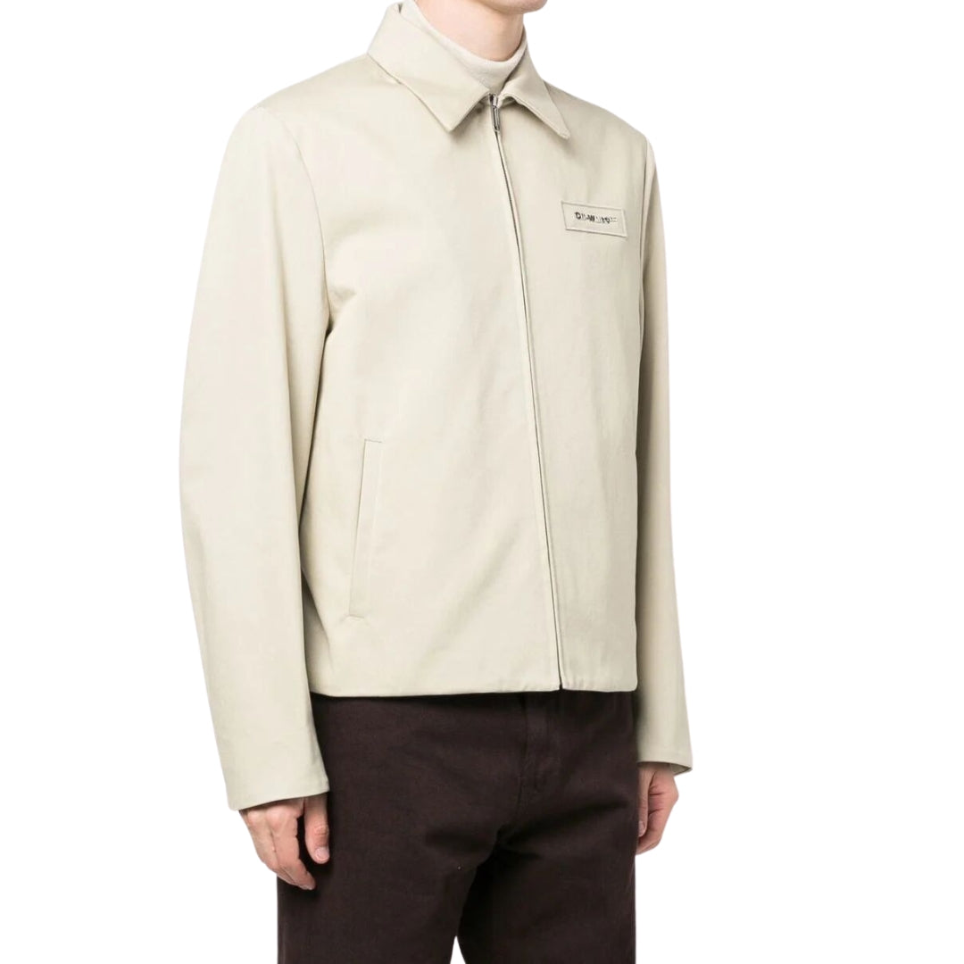 Off-White Bounce Zip Up Blouse Dark Sand Beige Jackets