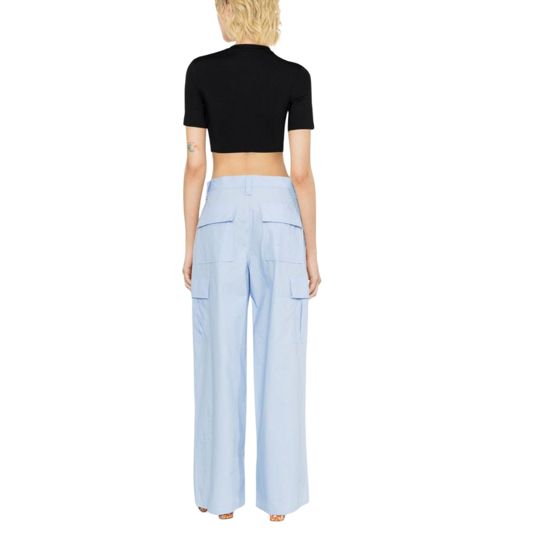 Off-White Zip Logo Crop Tee Black M