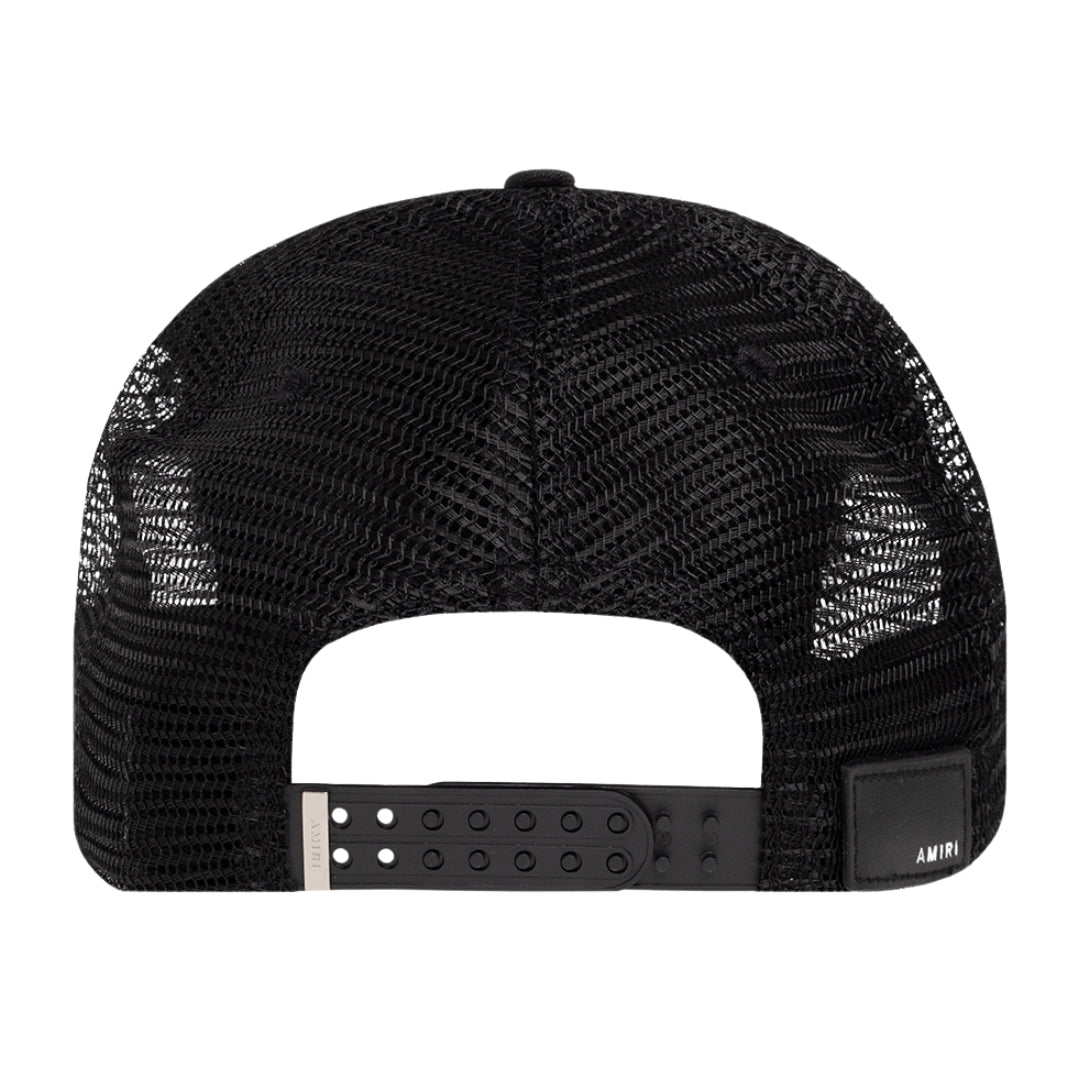 Amiri Three Star Trucker Hat Black Lime
