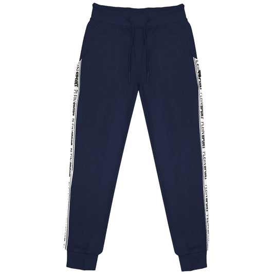 Plein Sport Branded Tape Navy Blue Sweatpants S