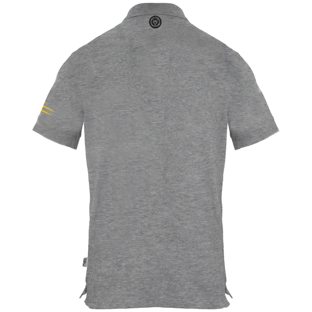 Plein Sport Small Tiger Scratch Logo Grey Polo Shirt S