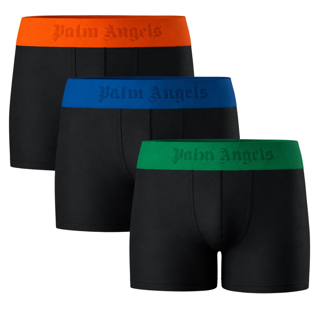Palm Angels Tri-Pack Embossed Logo Multicolour Boxer Shorts