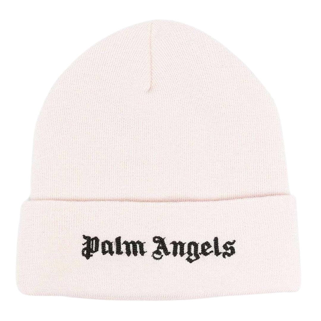 Palm Angels Brand Logo Light Pink Beanie