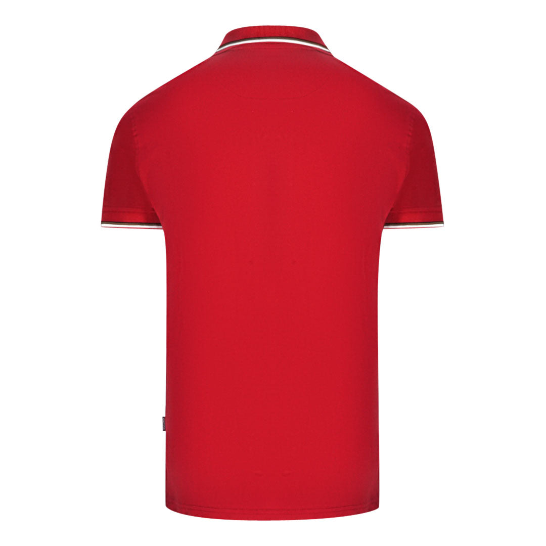 Aquascutum London Tipped Red Polo Shirt
